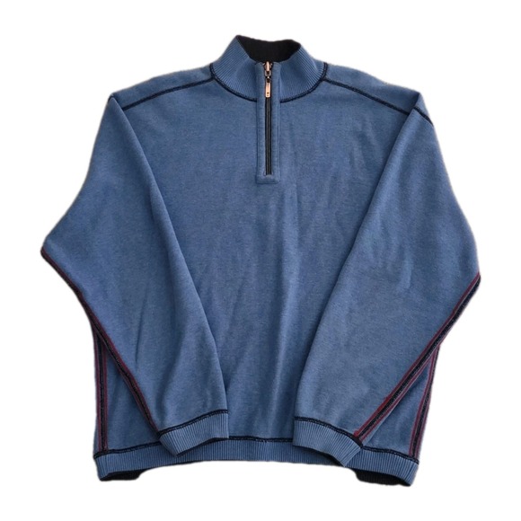 Tommy Bahama Other - Tommy Bahama Reversible Sweater Mens Pullover 1/4 Zip Longsleeve XL